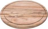 Ronde steakplank, diameter van 26 cm, snijplank van teakhout