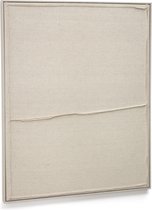 Kave Home - Wit Maha-schilderij met horizontale lijn 82 x 102 cm