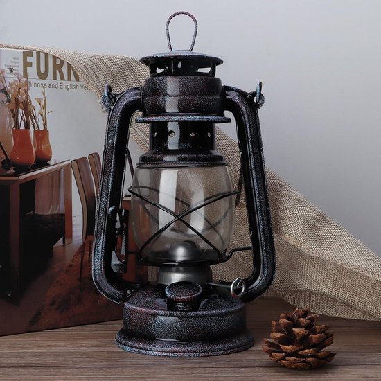 Noodlamp - Noodlamp bij Stroomuitval - Noodlamp voor Oorlog - Noodlamp voor Thuis - Petroleumlamp - Kampeerlamp - Tentlamp van Merkloos — afbeelding 3