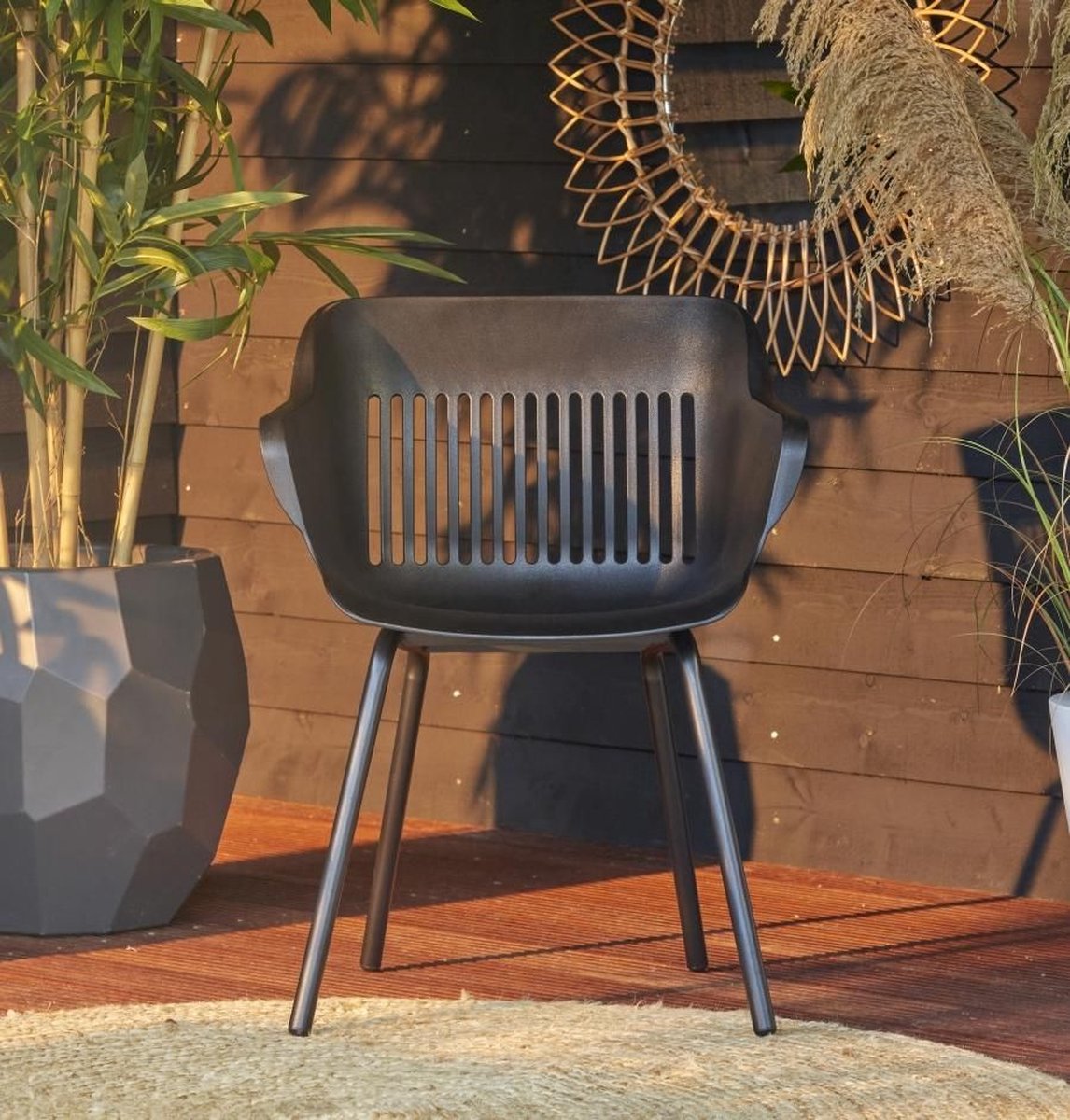 Hartman Jill Alu Rondo Garden Chair - Set of 2 - Black