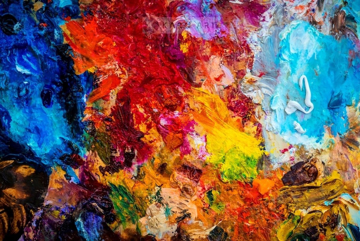karo-art Afbeelding op acrylglas - Kleurenpalet Multikleur