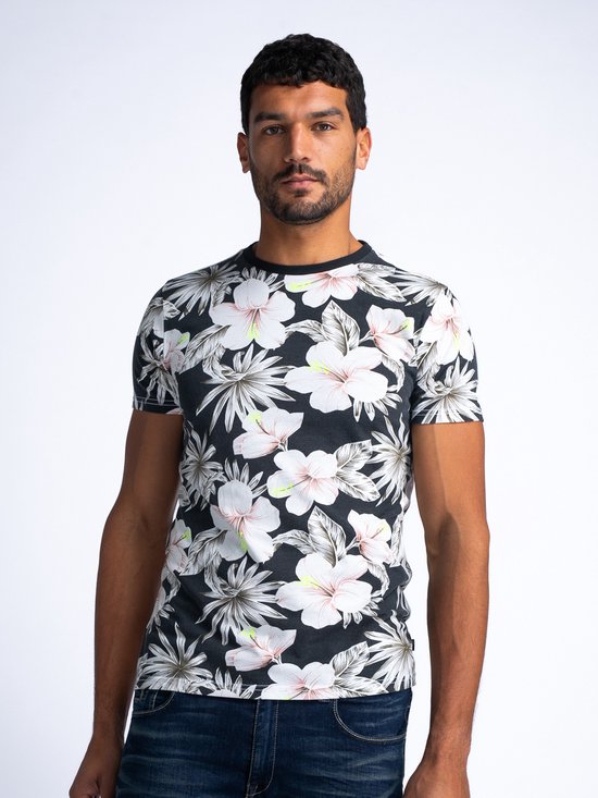 Petrol Industries - T-shirt botanique pour hommes Sanibel Island - Grijs - Taille S