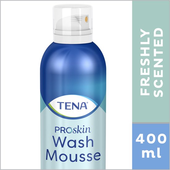 Tena Proskin Wash Mousse 400ml, fris geurend, zacht voor de kwetsbare huid.