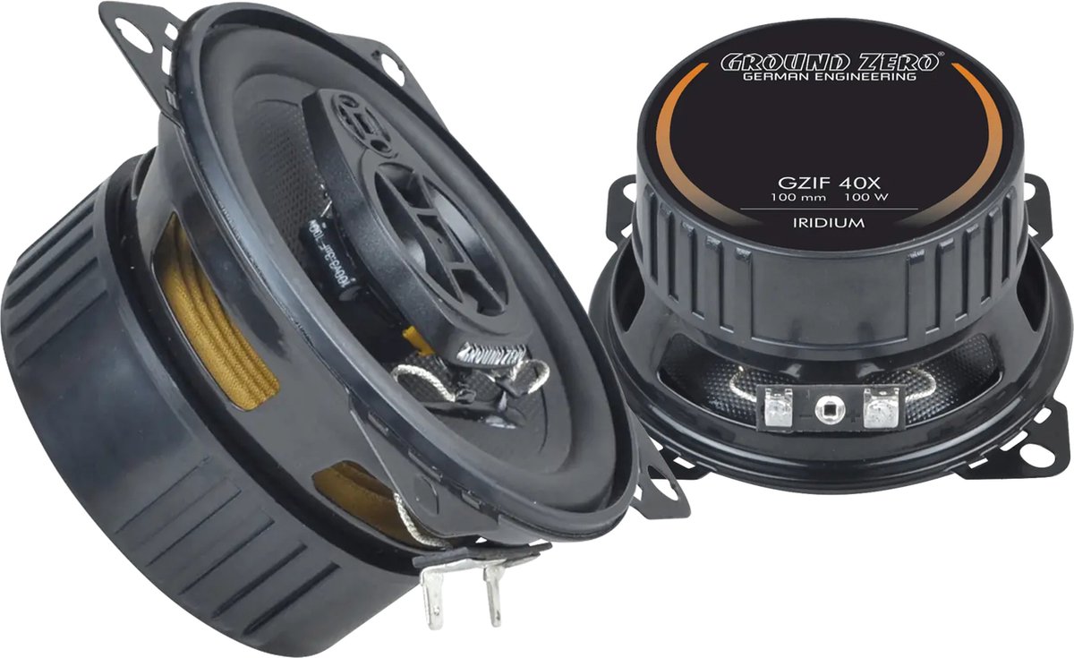 Ground Zero GZIF 40X - Autospeakers - 10cm (4”) - 2-weg Coaxiale Speakerset - 60 Wrms