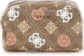 Guess Double Zip dames Beautycase - Brown Multi - One Size