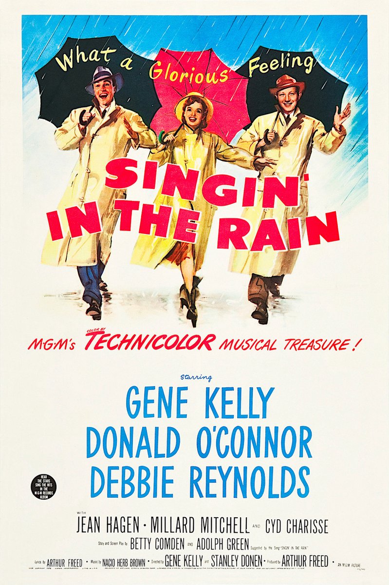 karo-art Poster - Singin in the Rain, 1952 , Gene Kelly, Originele Filmposter, Premium Print, Professioneel Fotopapier Multikleur