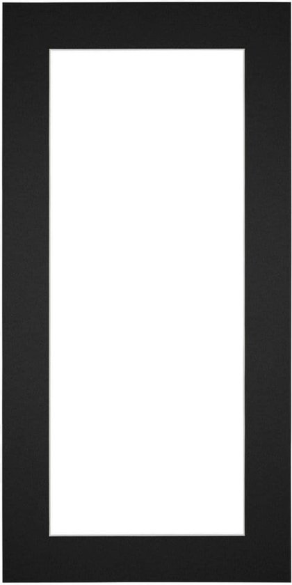 Passe-Partout Fotomaat 35x70 cm - Lijstmaat 45x80 cm - Zwart - Museumkarton - Fotolijst niet inbegrepen