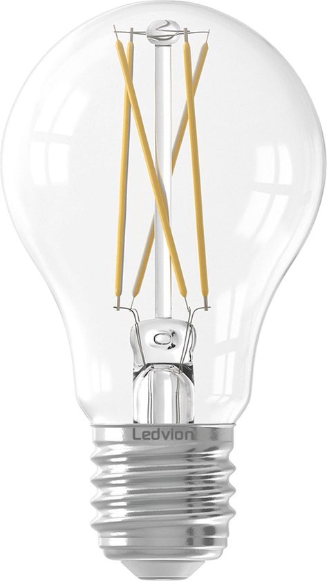Ledvion LED Lamp Filament, Dimbare LED Lamp, Verlichting, Sfeerlamp, Plafondlamp, E27 LED Lamp, 75W, 2700K, 806 Lumen
