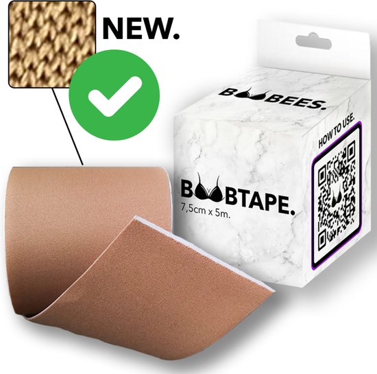 BOOBEES Boob Tape - 7,5 cm Breed - 5 meter rol - BioGlue - Polyester - Borst Lift Tape - Fashion Tape - BH Accessoires