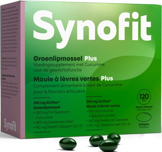 Foto: Synofit groenlipmossel plus 2x60 softgels