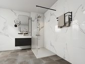 Shower & Design Opzet- of inbouwdouchebak in hars – Met sifon – Wit – 120 x 90 cm – MIRNOSA L 120 cm x H 2.6 cm x D 90 cm
