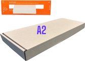 A2 brievenbusdoosje - 140 mm breed - A2 formaat - wit - sluitklep -50 stuks