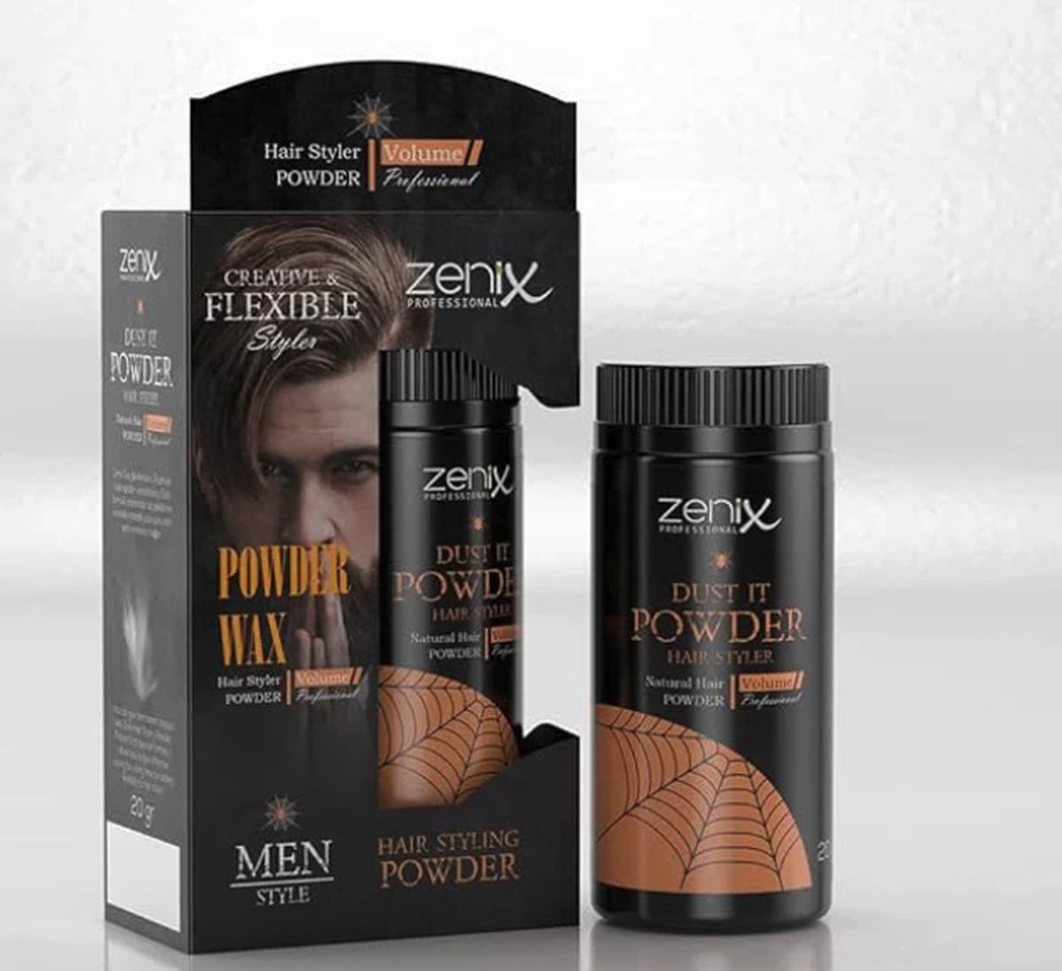 Zenix men series hair style powder wax natural - 20 gr - volume poeder