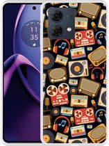 Cazy Hoesje geschikt voor Motorola Moto G84 5G Retro Patroon