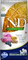 N&D Ancestral Grain hondenvoeding Lam medium/maxi 12 kg.