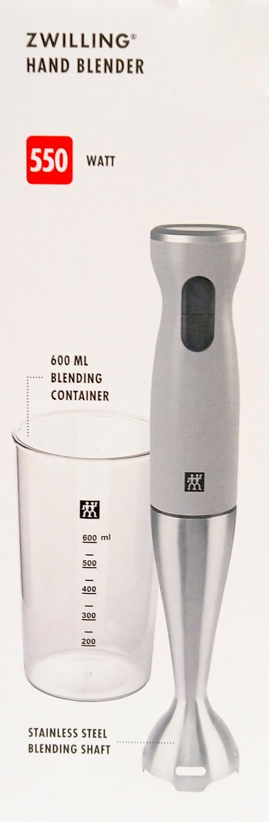 Frullatore A Immersione ZWILLING - 550W, Acciaio Inox - Con Misurino 0.6L - Nero