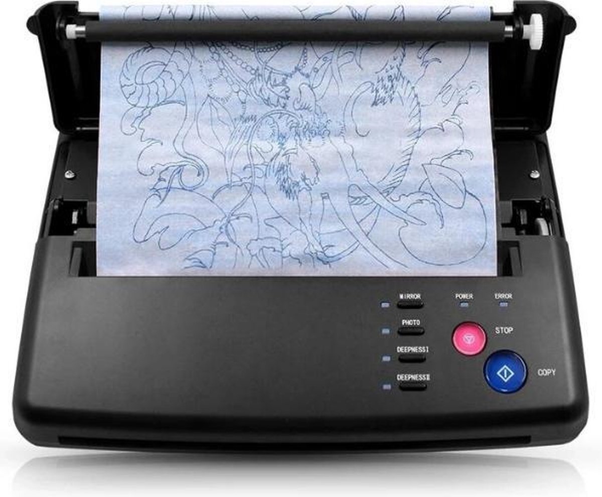 Tattoo Stencil Printer Pro – Tattoo Printer – Thermische Printer - Inclusief Transfer Papier - Zwart - A4/A5 - Met Instructies + Gratis Papier