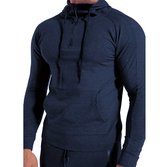 Gym Revolution - Sporttrui heren - Trainingsjack heren - Trainingsvest - sportjack - Hoodie - hoodie heren met rits en capuchon - Navy Blue maat S
