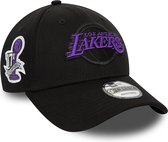New Era - Casquette réglable noire 9FORTY LA Lakers NBA Side Patch