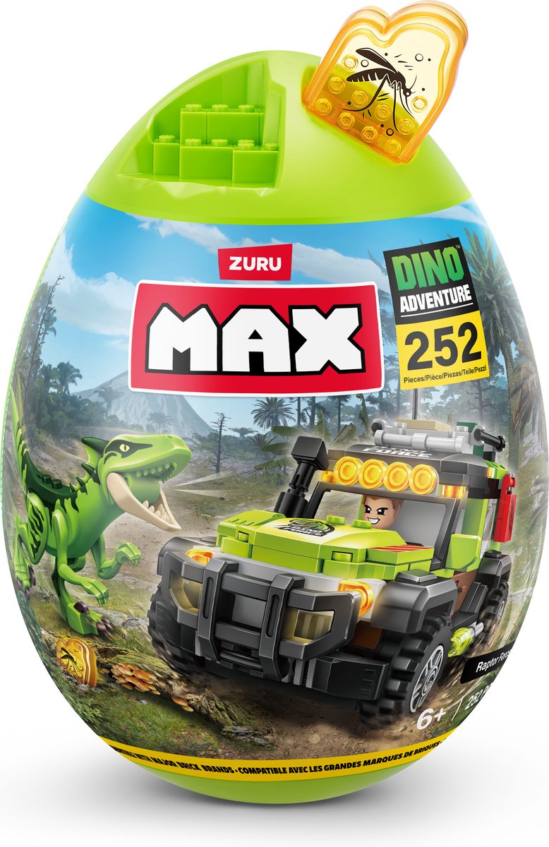 MAX-Dino Adventure US Series 1-Egg Capsule (284 pièces
