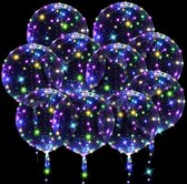 Osdue verpakking van 10 verlichte ballonnen met 61 cm verlichting, herbruikbare led Bobo-ballonnen, helium-ballonnen gloeien in het donker, kleurrijke feestballonnen sets (gekleurde lichten)