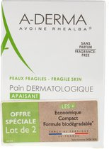 A-DERMA Pain Dermatologique Sans Savon Set de 2 x 100 g