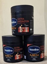 Vaseline Men Extra Hydratatie Hydraterende Bodycrème Voor Droge Huid 3x400 ml