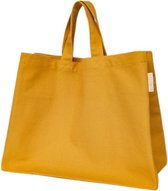 Boweevil - canvas handtas - goudgeel - biologische katoen - shopper - boodschappen tas - sport tas - met vakje voor waterfles