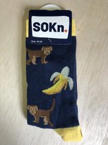 SOKn. Trendy sokken *APEN&BANANEN maat 35-41 (ook leuk om kado te geven !)