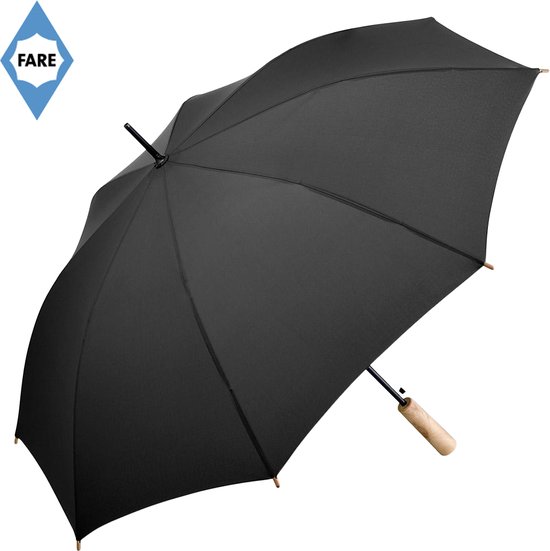 Fare Paraplu - Automatisch openend - Winddicht - waterSAVE® - Eco-vriendelijk - Ø 105 cm - Polyester/glasvezel/staal - Zwart