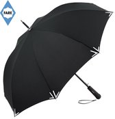 Fare Paraplu - Automatisch openend - Winddicht - 3M Scotchlite™ reflecterend materiaal - Exclusief Fare® - Ø 105 cm - Polyester/glasvezel/staal - Zwart