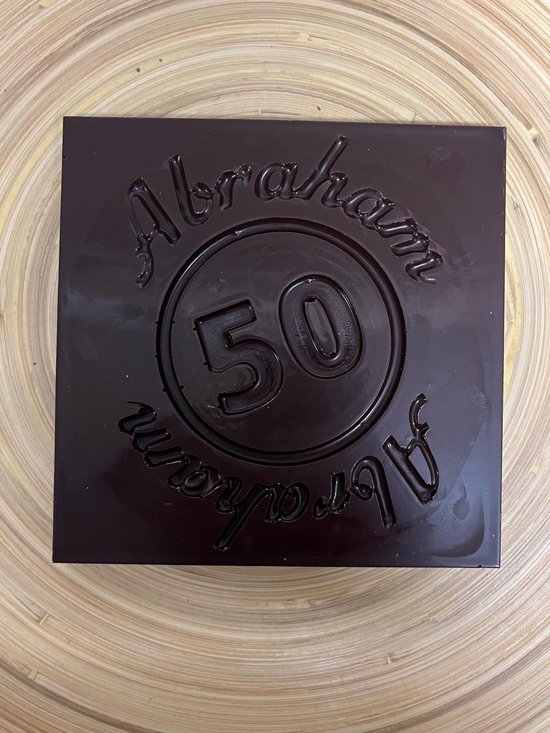 Abram chocolade 50 jaar | Abraham chocola | cadeau verjaardag | Smaak Puur