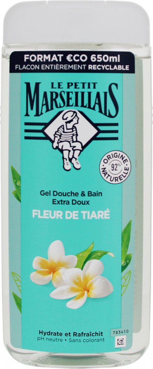 Le Petit Marseillais Extra Milde Bad- en Douchegel Fleur de Tiaré 650 ml