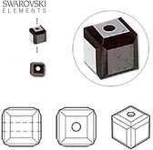Swarovski Elements, 12 stuks kubus kralen (5601), 4mm, garnet