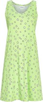 Groen mouwloos nachthemd bloemetjes - Groen - Maat - 46