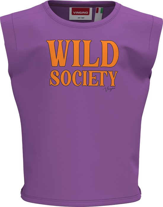 Vingino T-shirt Harmae Meisjes T-shirt - True purple - Maat 116