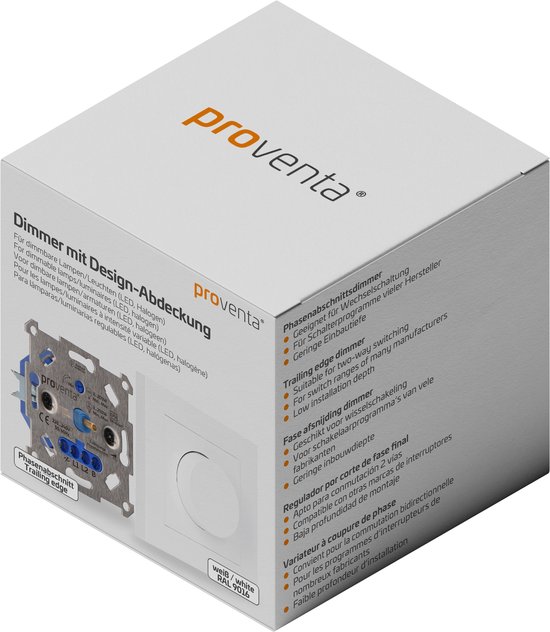 Proventa Premium LED Dimmer - Universeel en compleet - Geschikt voor alle dimbare lampen - Wit - Proventa