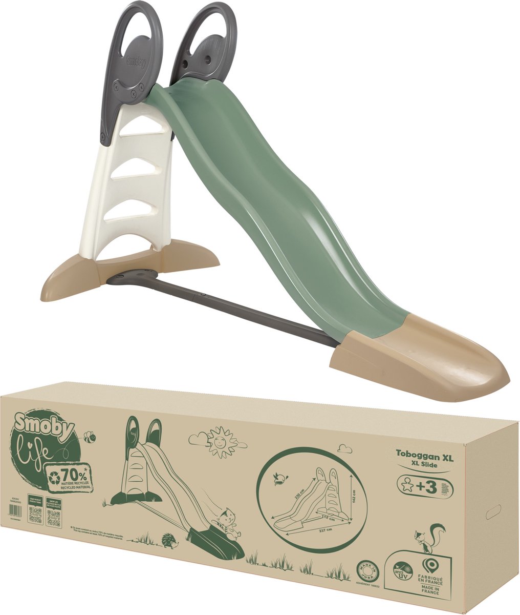 SMOBY Green Xl Slide Glijbaan Gerecycleerd plastiek