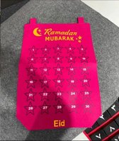 Ramadan kalender 2023 - ramadan mubarak - ramadan decoratie planner roze - aftel kalander versiering - voor volwassenen en kinderen