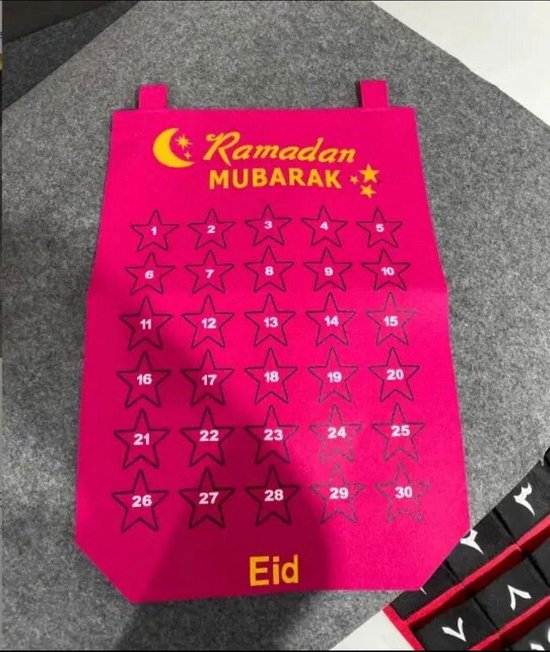 Foto: Ramadan kalender 2023 ramadan mubarak ramadan decoratie planner roze aftel kalander versiering voor volwassenen en kinderen