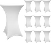 Nappe de table bar LUMALAND - Ø 70- 75 cm - blanc - lot de 10