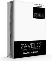 Zavelo Deluxe Flanel Laken Wit - 1-persoons (150x260 cm) - 100% katoen - Extra Dik - Zware Kwaliteit - Hotelkwaliteit