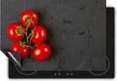 Chefcare Inductie Beschermer Tros Tomaten op Zwarte Marmer - 91,6x52,7 cm - Afdekplaat Inductie - Kookplaat Beschermer - Inductie Mat