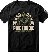 PRIDE or Die T-Shirt BARE KNUCKLES Katoen Zwart maat XL