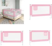 vidaXL Bedhekje peuter 120x25 cm stof roze - Bedhekje - Bedhekjes - Bedbescherming - Bedbeschermingen