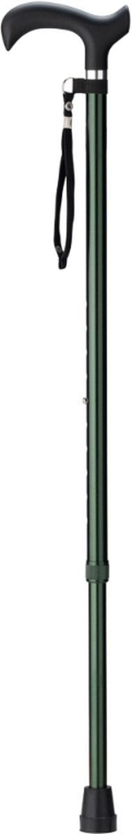 Wandelstok Groen met ergonomisch comfort handvat en polsbandje - Loopstok - Verstelbaar 76 - 98,5 cm - Lichtgewicht