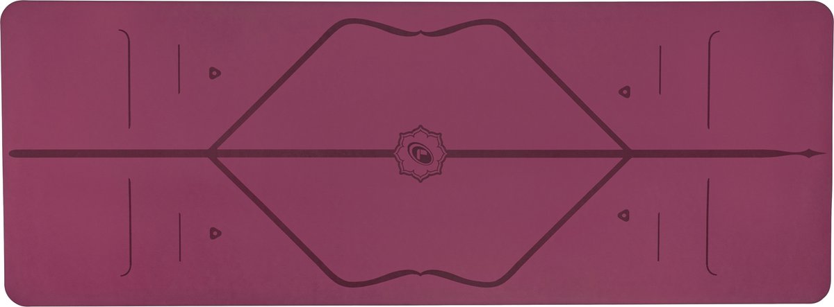 Liforme Yoga Mat - 185 cm x 68 cm x 0,42 cm - Kastanje Bruin (Maroon) | Duurzame en comfortabele yogamat met perfecte grip voor de ultieme yogasessie | thumbnail 6