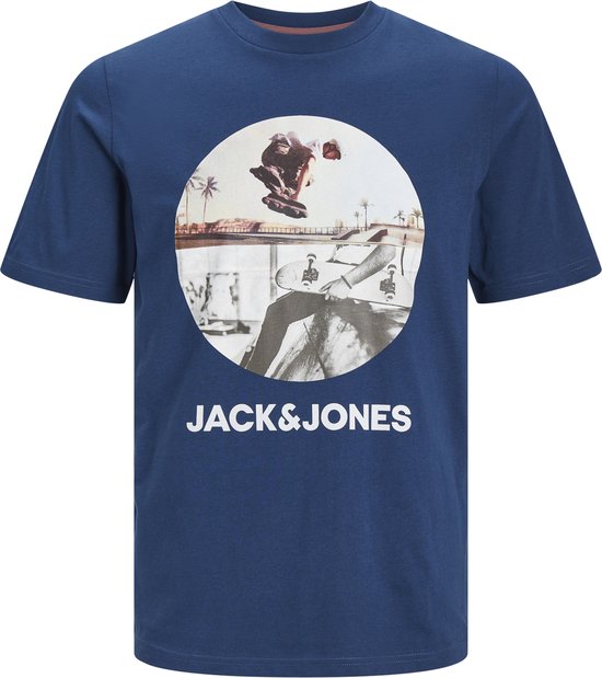 JACK&JONES JUNIOR JJNAVIN TEE SS CREW NECK JNR Jongens T-shirt - Maat 176
