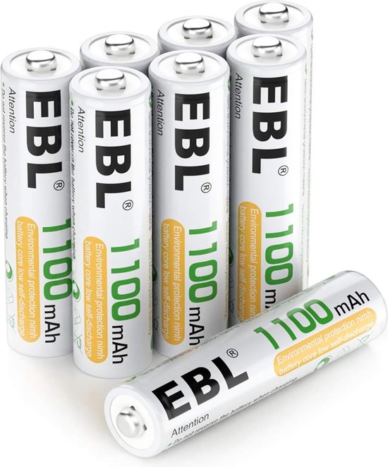 EBL Oplaadbare AAA Batterijen 1100 mAh 1.2V - Duurzame Ni-MH AAA Batterijen
