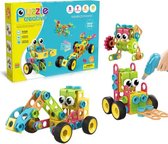 Yackoo Bouwpakket 223-Delig - Montessori Speelgoed - Constructiespeelgoed - Bouwset - Bouw Speelgoed - Stem Speelgoed - Gereedschap Speelgoed - Educatief Speelgoed voor Bouwen - Ingenieursblokken - Bouwspeelgoed 3 jaar -